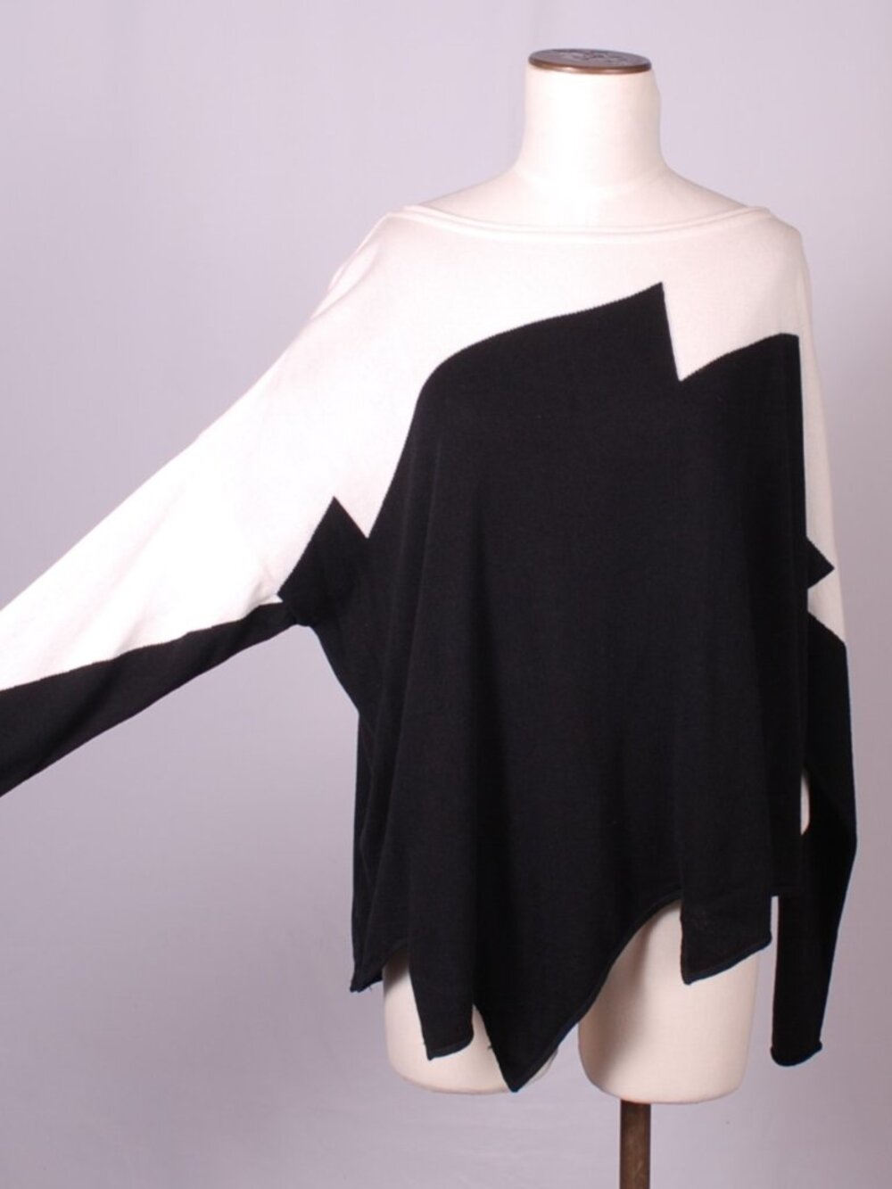 EUC Planet Color Block Asymmetrical Sweater, Sz - OS
